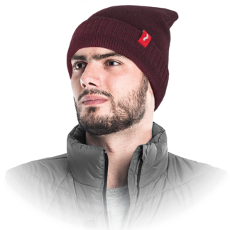 Czapka ocieplana podszyta polarem CZCITY r.57-61 Reis DC-ciemnoczerwony