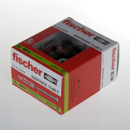 Fischer kołek DuoPower 12x60 S z wkrętem 8x80 klucz SW13 (p=10szt) - 538248
