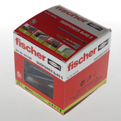 Fischer kołek DuoPower  8x40 S z wkrętem 5x55 krzyż. (p=50szt) - 555108