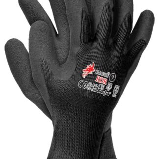 Rękawice ochronne RDR Dragon wykonane z dzianiny, powlekane bardzo wytrzymałą gumą o porowatej strukturze r.10