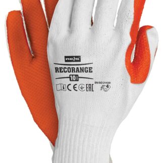 Rękawice wykonane z dzianiny, powlekane podwójnie gumą wulkanizowaną RECORANGE WP r.10