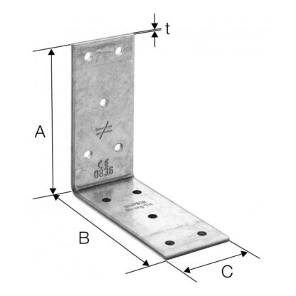 Kątownik łącznikowy 93x93x40 (3,0) ABB40390 KŁ Simpson STRONG-TIE - obrazek 3