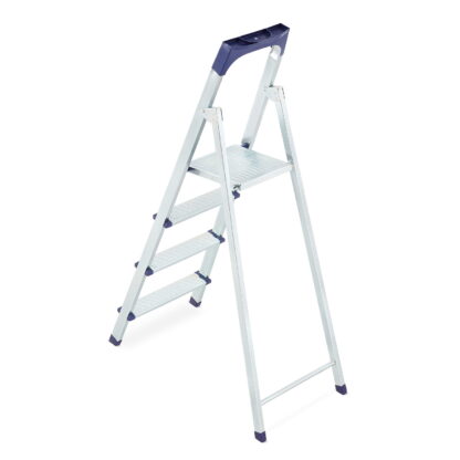 Drabina domowa jednostronna 4-stopnie HIGHER S-1103 (3 stopnie + podest) - obrazek 2