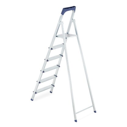 Drabina domowa jednostronna 6-stopni HIGHER S-1105 (5 stopni + podest) - obrazek 2